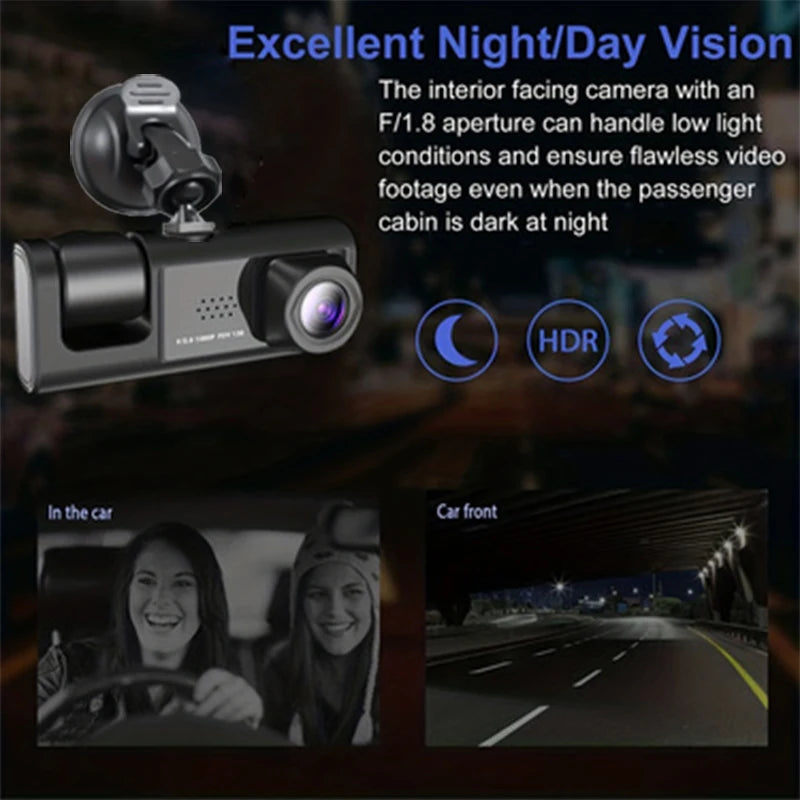 Crash Safety Dash Camera Night Vision Loop Recording Camera  DVR video recorder