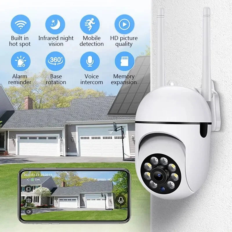 Security Camera CCTV  Surveillance Camera Night Vision Motion Detection Siren WiFi Remote Two-Way Audio Waterproof